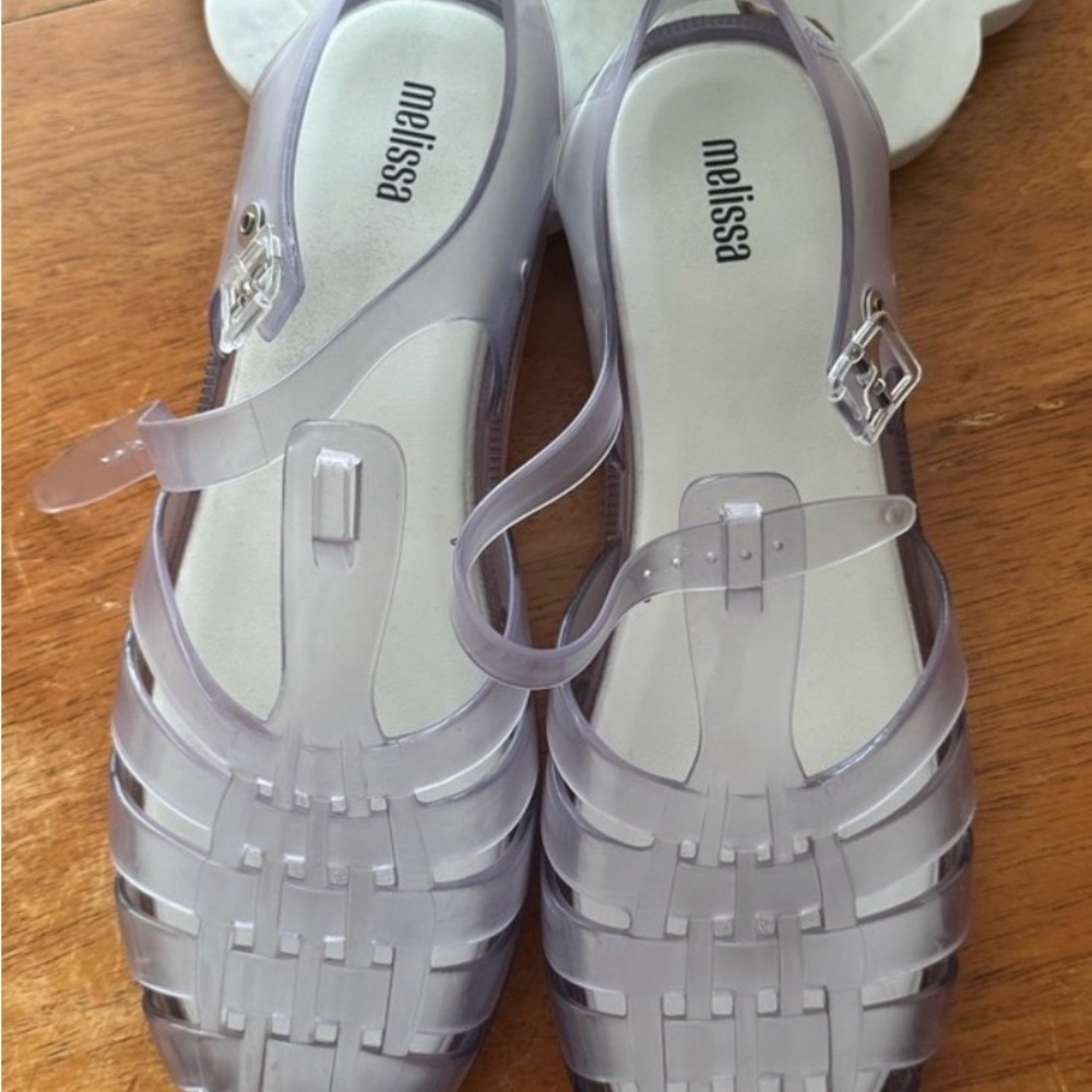 Melissa Transparent Lavender Jelly Sandals - Picture 2 of 6